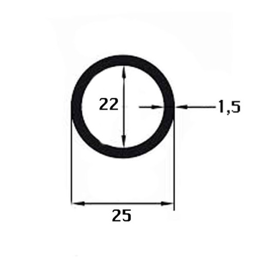 Kmarine Buis 25 mm RVS A4/316 kwaliteit