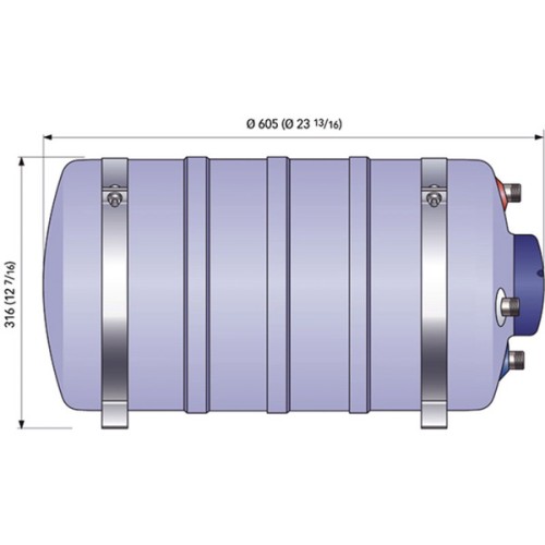 Quick Boiler B3 25 liter 300x605mm 800Watt