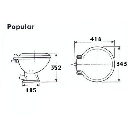 Lavac Toilet Popular excl. pomp