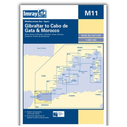 Imray Kaart M11 Mediterranean Spain Gibraltar/Morocco