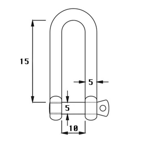 Wichard D-sluiting 5 mm geborgde bout 1500 kg