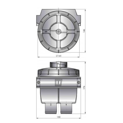 Vetus Koelwaterfilter type 470 32mm aansluit.