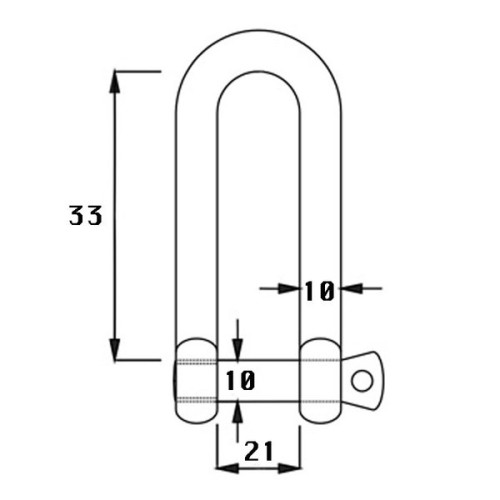 Wichard D-sluiting 10 mm geborgde bout 5200 kg