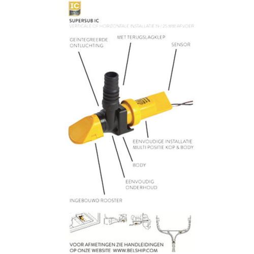 Whale Bilgepomp auto Sub Smart 1100 12V SS1212