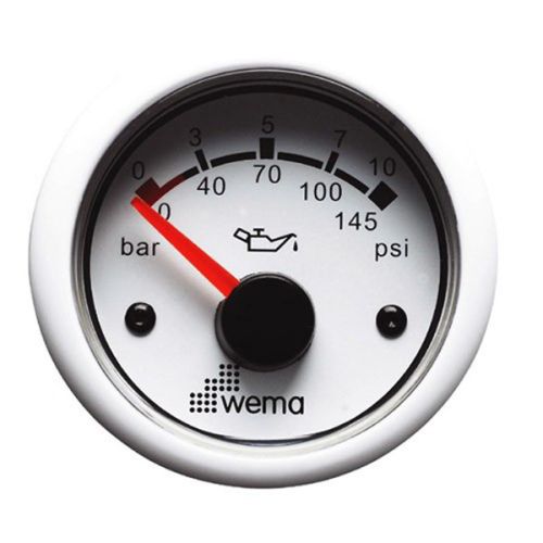 Wema Oliedrukmeter wit 10 bar 12/24V