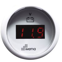 Wema Voltmeter digitaal LED wit 12/24V