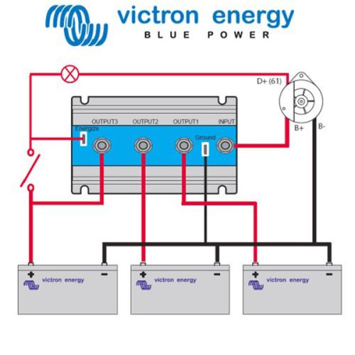 Victron Laadstroomverdeler 100A 3 accu Argofet