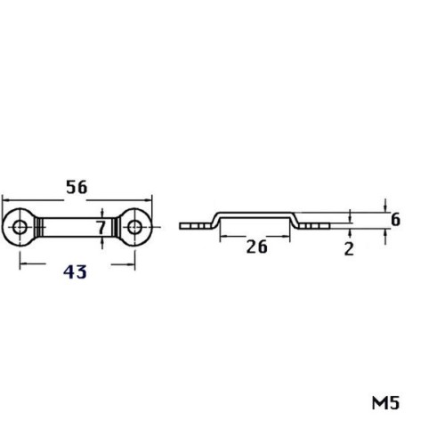 Kmarine Bandbeugel RVS A4 25 mm