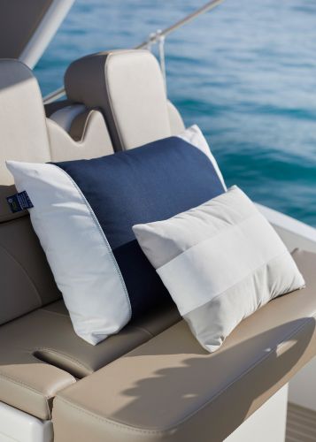 Waterproof kussenset navy en wit 60 x 40 cm en 30 x 40 cm