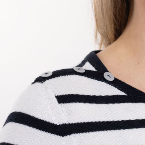 Women Streepshirt Nynke Offwhite/Navy