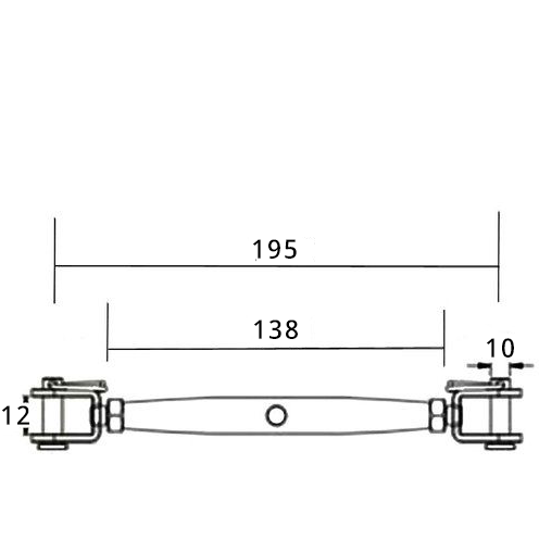 Wantspanner RVS A4 10mm