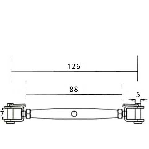 Wantspanner RVS A4 5mm