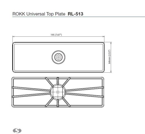 ROKK universele topplaat met boormal