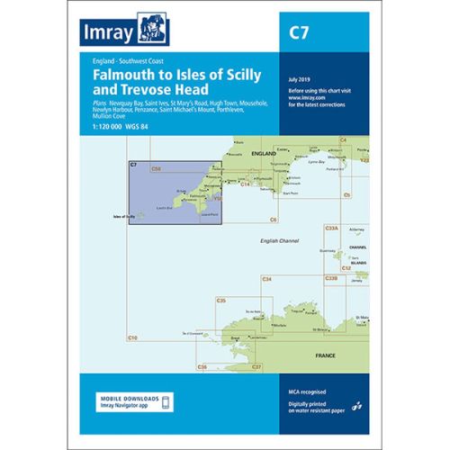 Imray Kaart C7 Falmouth to Isles of Scilly