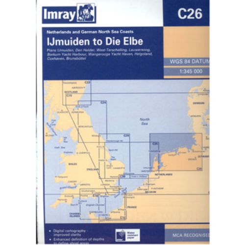 Imray Kaart C26 South.North Sea/IJmuiden/Elbe
