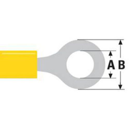 Kmarine AMP ringstekker geel 10 mm
