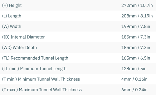 Boegschroef SE60 60kg 12V/185 mm tunnel