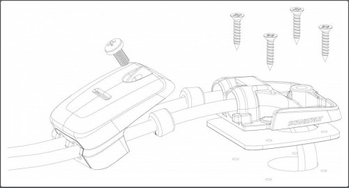 Kabeldoorvoer horizontaal dubbel 5-6mm zwart