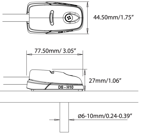 Kabeldoorvoer horizontaal 6-10mm kabel