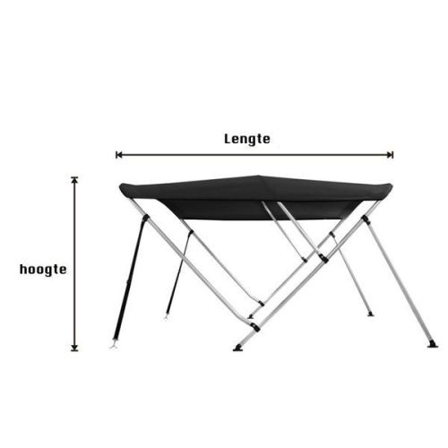 Biminitop L183xB137/152xH117cm zwart