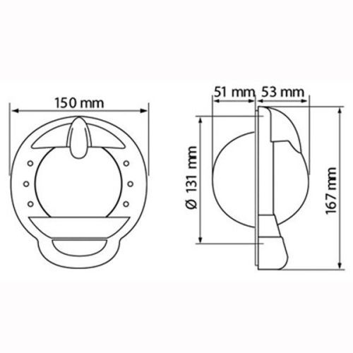 Plastimo Contest 101 kompas zwart met rode roos