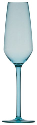 Square champagneglas turquoise Tritan