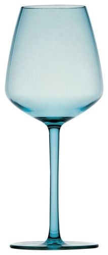 Square wijnglas turquoise Tritan