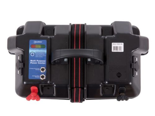 Accubak met quickfit aansluiting max 60A, 2x 12V en accutester
