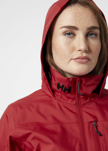 33891 W Crew Hooded Midlayer Jacket red