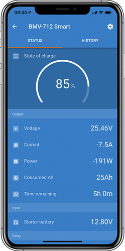 Battery monitor BMV-712 9,5-95 VDC zwart