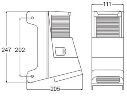 Stoom-/deklicht combinatie zwart 12V