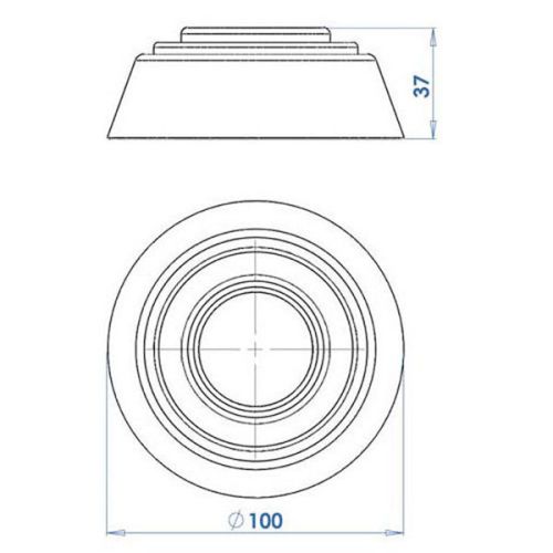 Allpa Plafonniere LED 12V chroom 98 mm