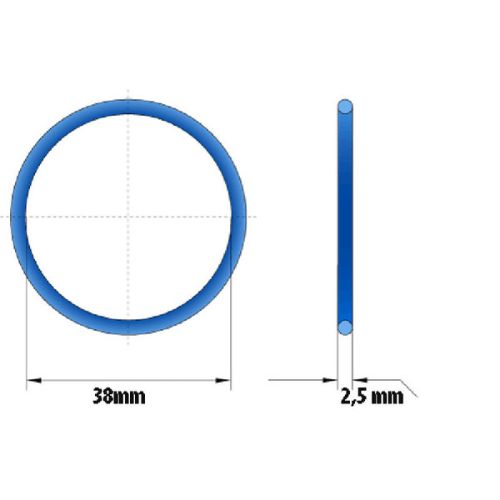 Kmarine O-ring rubber dekdop RVS &quot;diesel&quot; 38 mm