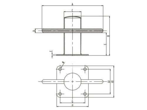 RVS kruisbolder dia 50 mm