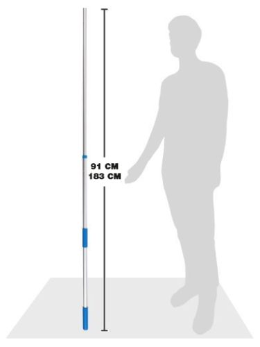 Uitschuifbare aluminium steel 91-183cm