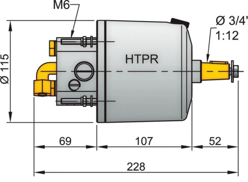 Stuurpomp HTP30 met klep 10 mm