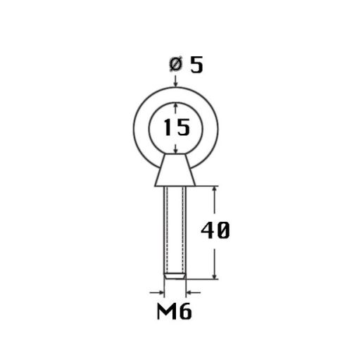 Kmarine Oogbout RVS A4 6x40mm