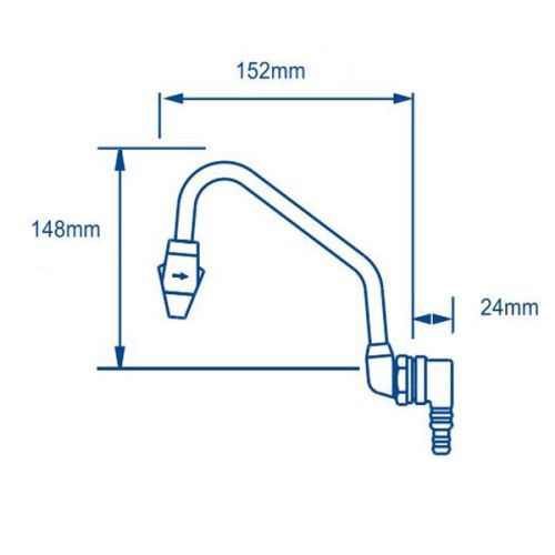 Whale Uitloop wegklapbaar + kraan FT1276