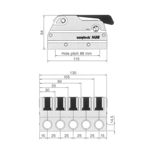 Easy Valstopper Easylock mini zwart 1-voudig