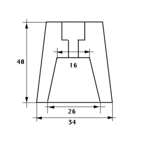 Soromap Asanode zink 22 - 25 mm met spie