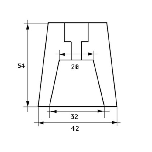 Soromap Asanode zink 30 mm met spie