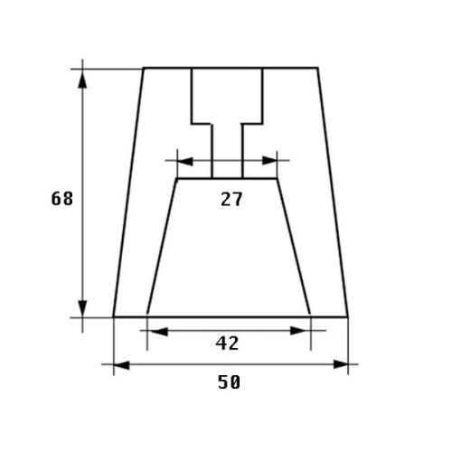 Soromap Asanode zink 40 mm met spie