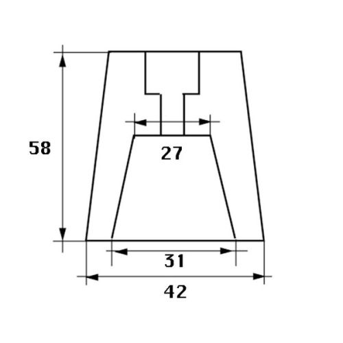 Talamex Asanode zink 30 mm zeskant