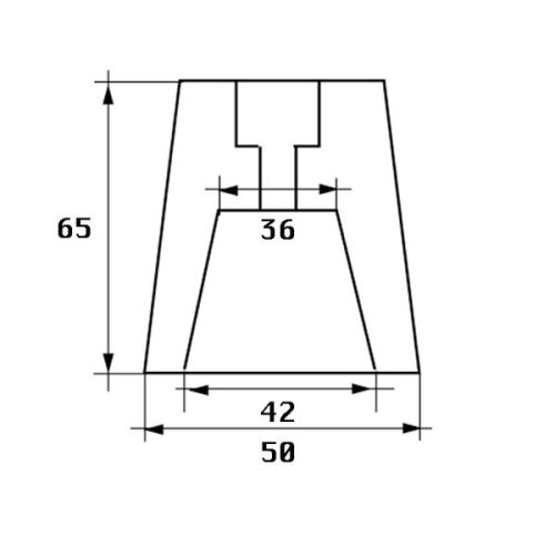 Talamex Asanode zink 40 mm zeskant