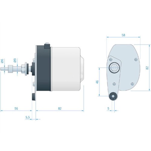 Roca Ruitenwissermotor met arm en wisser 12V