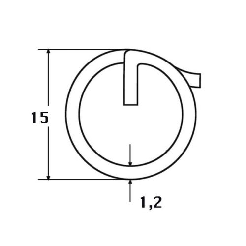 Kmarine Borgring RVS 15 x 1,2 mm