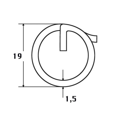 Kmarine Borgring RVS 19 x 1,5 mm