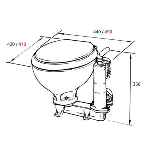 RM69 Toilet met kunststof bril kleine pot