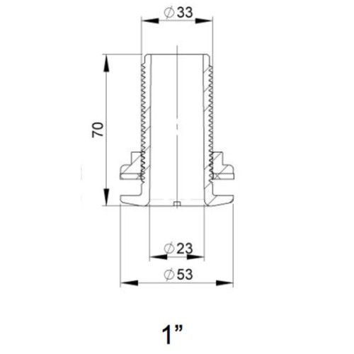 TruDesign Huiddoorvoer 1&quot; Composiet