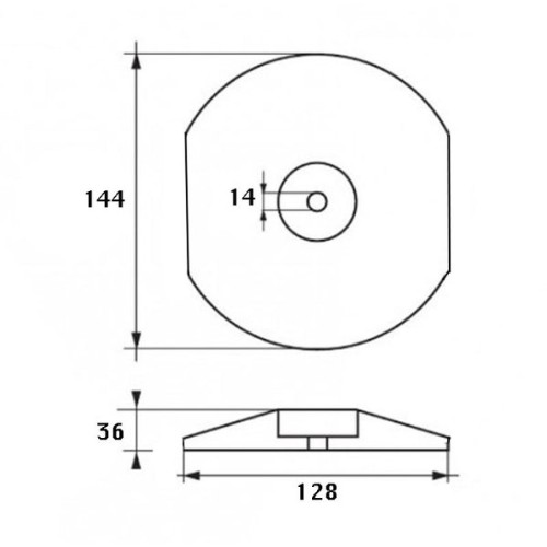 MG Duff Bladanode alum dia 150 mm 1 kg AD58